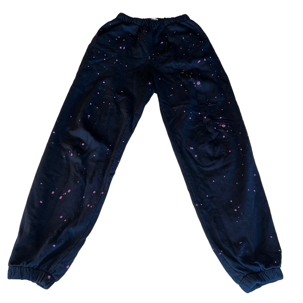 CLARE V Paint-Splatter Joggers